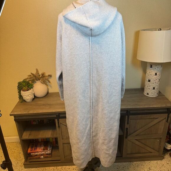 Anthropologie Daily Practice Open Front Long Line Cardigan Hooded Sz XS/S Casual - Picture 5 of 9